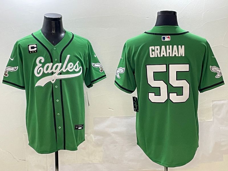 Men Philadelphia Eagles #55 Graham Green three generations Jointly Name 2025 Nike Limited NFL Jersey style 13->philadelphia eagles->NFL Jersey